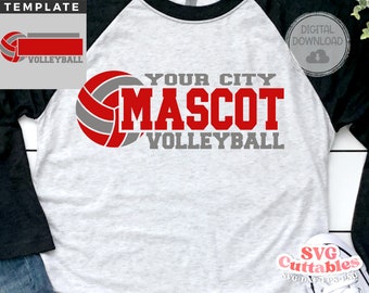 Volleyball svg - Volleyball Cut File - Template 0031 - svg - eps - dxf - Volleyball Team - Silhouette - Cricut cut file, Digital download
