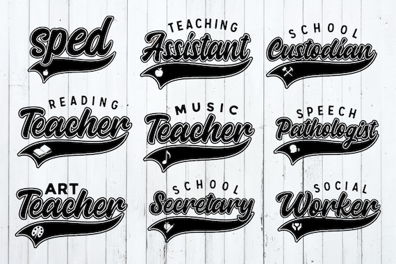 Retro School Swoosh Bundle svg - School Grade Swoosh - Teacher
