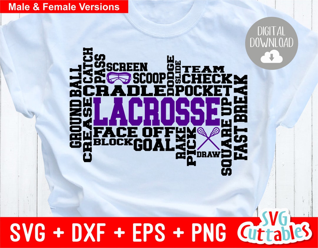 Lacrosse Svg Lacrosse Word Art Lacrosse Cut File Svg Dxf Eps Png