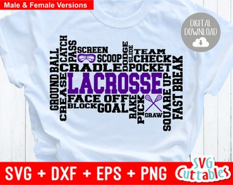 Lacrosse svg - Lacrosse Word Art - Lacrosse Cut File - svg - dxf - eps - png - Silhouette - Cricut - Digital Download