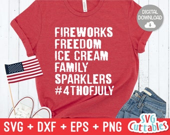 Fourth Of July svg - Patriotic Cut File - 4th of July - Fourth of July - svg - dxf - eps - png - Silhouette - Cricut - Digital File