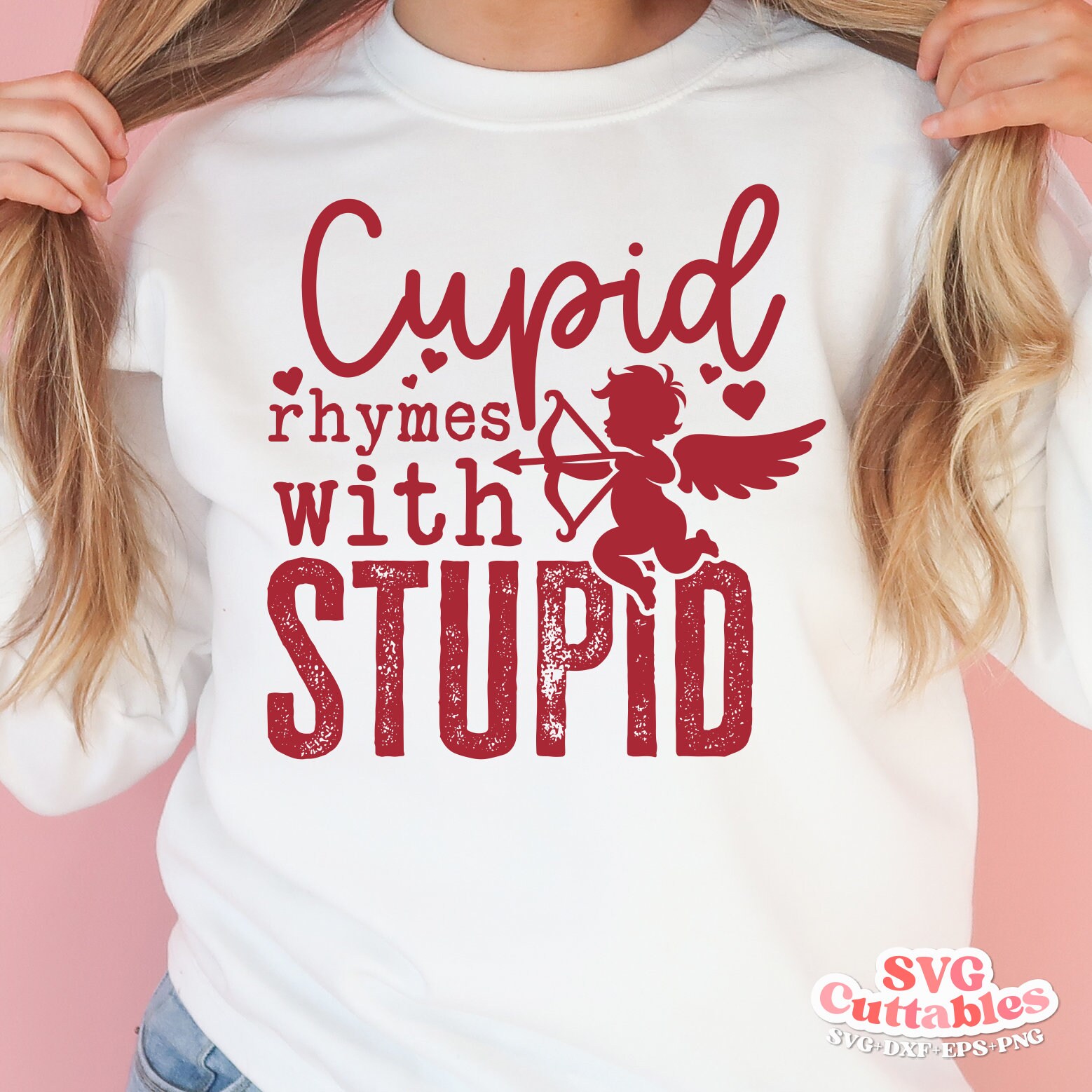 T-Shirt Stupid Cupid, Maglietta Divertente 100% Cotone, Stampe Resistente, Lavabile, Personalizzabile, Idea Regalo - 6