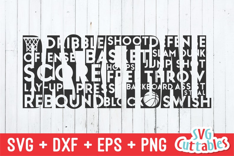 Basketball Svg Basketball Word Art SVG Subway Art Svg Etsy