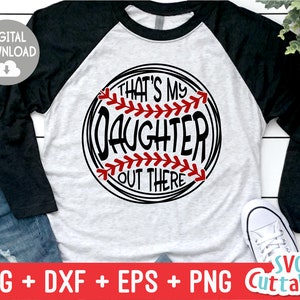Esa es mi hija por ahí svg - Softball svg - Softball Cut File - svg - eps - dxf - png - Silhouette - Cricut - Descarga digital