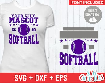 Softball svg, Softball template, team,  svg, eps, dxf, silhouette file, cricut cut file, 001, fill it in, svg cuttables, digital file