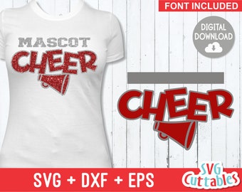 Cheer svg - Cheer Team Cut File - Cheer Template 0021 - svg - eps - dxf - Cheerleader - Silhouette - Cricut - Digital Download