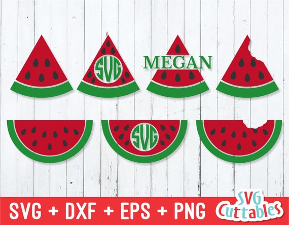 Watermelon svg - Watermelon Cut File - Monogram Frame - Split Watermelon - svg - svg - dxf - eps - png - Silhouette - Cricut - Digital File
