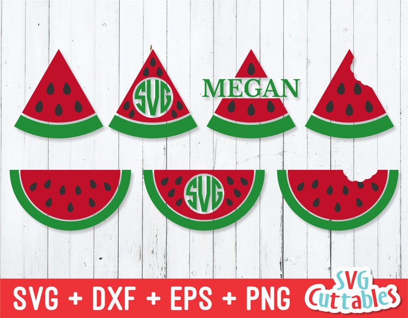 Download Watermelon svg Watermelon Cut File Monogram Frame Split | Etsy