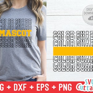 Color Guard svg - Color Guard Template  0010 - svg - dxf - eps - png - Cut File - Silhouette -  Cricut - Digital Download