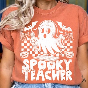 ハロウィン svg - 面白い先生のハロウィンシャツ svg - dxf - eps - png - 不気味な先生 - シートゴースト - Cricut カットファイル - デジタルファイル