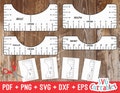 T-shirt Alignment Tool Printable- PDF Printable - svg- dxf- eps - png- Print Then Cut - Digital File