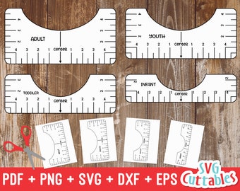 9PCS Vinyl T-Shirt Ruler Guide Alignment Tool Centering Ruler Designs Sew Tool 