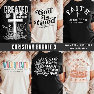 Christian svg Bundle of 6 - Christian svg - Quote - svg - dxf - eps - png - Inspirational - Silhouette - Cricut - Digital Cut File
