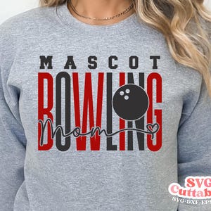 Bowling svg - Bowling Mom Template 005- svg - dxf - eps -  Bowling svg - Silhouette - Cricut - Digital Download