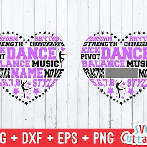 Dance svg, Dance Subway Heart svg, eps, dxf, Dance heart, Dance love, dance template, Silhouette, Cricut cut file, digital download