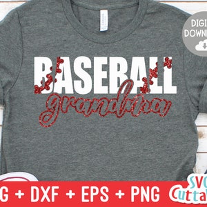 Baseball Grandma svg - Baseball svg - eps - dxf - png - Baseball Grandma Cut File - Silhouette - Cricut - Digital Download