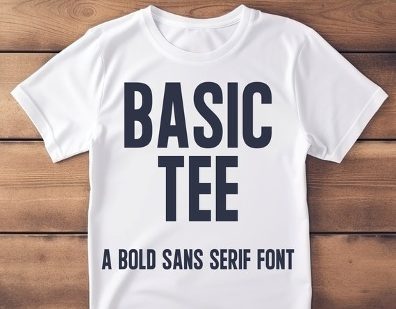 JP Basic Tee Font - otf - Bold Font - Sans Serif Font - Athletic Font - Sporty Font - Silhouette - Cricut - Digital Download