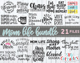 Mom Life Bundle svg - Mom svg Bundle - svg - dxf - eps - png - Cut File Bundle - Mother's Day - Silhouette - Cricut - Digital Download