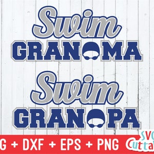 Swim svg, Swim Grandma svg, Swim Grandpa svg, eps, dxf, png, swim cut file, Silhouette, Cricut cut file, Digital download