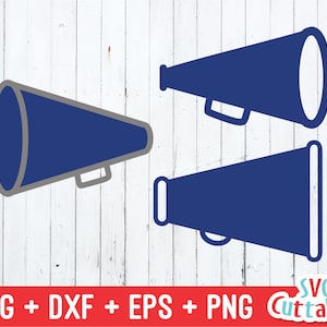 Cheer Cone svg - Cheer Megaphone svg - eps - dxf - cheerleader svg - Cheer Cut File - Silhouette - Cricut Cut File - Digital File