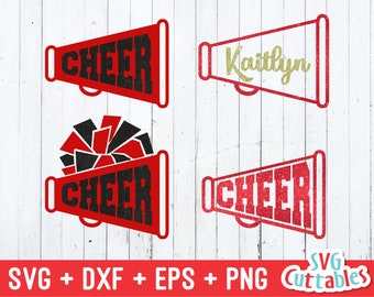 Cheer Megaphone svg - Cheer Cone svg - eps - dxf - Cheerleader svg - Cheer Cut File - Silhouette File - Cricut Cut File - Digital File