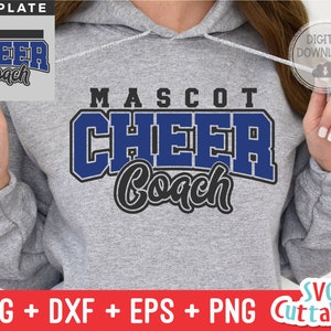 Cheer Coach svg Cut File - Cheer Template 0068- svg - eps - dxf - Cheerleader - Megaphone - Silhouette - Cricut - Digital Download