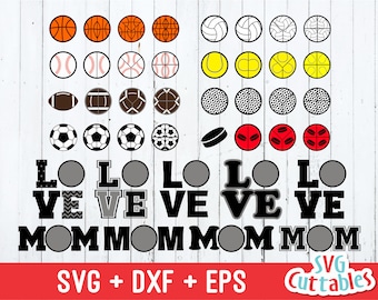 Sports svg Bundle, Love svg, Sports Mom svg, Baseball svg, Football svg, Hockey, Soccer, Golf, dxf, eps, Silhouette, Cricut, Cut File