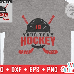 Hockey svg - Hockey Cut File - Hockey Template 0018 - svg - eps - dxf - Hockey Team - Silhouette - Cricut Cut File - Digital File