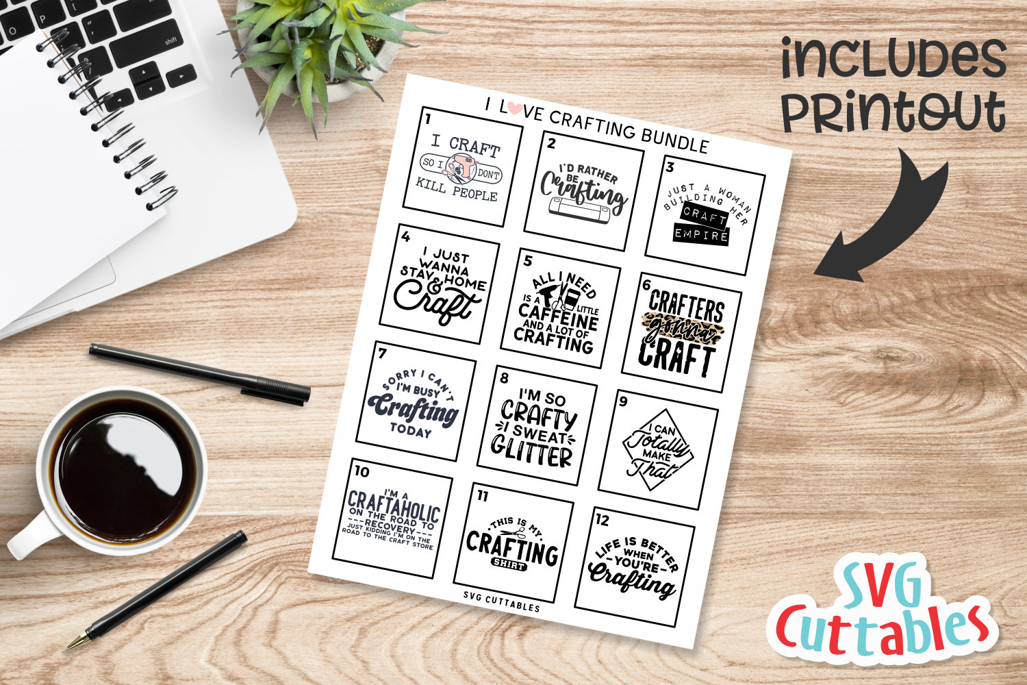 I Love Crafting Bundle Svg - Crafting Cut File - Svg - Dxf - Eps - Png ...