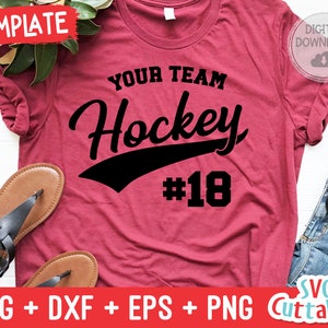 Hockey svg - Hockey Cut File - Hockey Template 0014 - svg - eps - dxf - Hockey Team - Silhouette - Cricut Cut File - Digital File