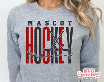 Hockey Mom svg - Hockey Cut File - Hockey Template 0029 - svg - eps - dxf - Hockey Team - Silhouette - Cricut Cut File - Digital File
