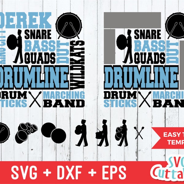 Drum Line svg, drumline svg, band svg, Drum line subway art svg, dxf, eps, svg template, silhouette, cricut cut file, digital download