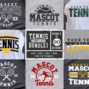 Tennis-Svg-Bundle - Tennis-Schnittdatei - Tennis-Vorlagen-Bundle - svg - eps - dxf - Silhouette - Cricut Cut-Datei - Digital Download