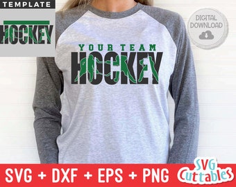 Hockey svg - Hockey Cut File - Hockey Template 006 - svg - eps - dxf - Hockey Team - Silhouette - Cricut Cut File - Digital File