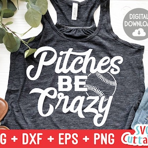Stellplätze Be Crazy svg - Baseball svg - eps - dxf - png - Softball - Schnittdatei - Softball - Silhouette - Cricut - digitaler Download