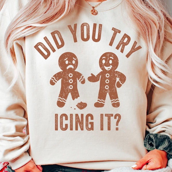 Czy próbowałeś Icing It SVG? - Zabawny projekt koszulki świątecznej SVG - Plik do cięcia - SVG - EPS - DXF - PNG - Sylwetka - Plik Cricut