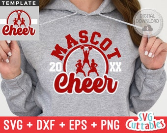 Cheer svg Cut File - Cheer Template 0049 - svg - eps - dxf - Cheerleader - Megaphone - Silhouette - Cricut - Digital Download