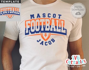 Voetbal gesneden bestand - voetbal sjabloon 0060 - svg - eps - dxf - voetbalshirt Design - silhouet - Cricut gesneden bestand, digitale download