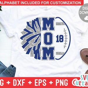 Fußball Mama und Cheer Mom svg - Fußball Mama svg - eps - dxf - png - Cheer Mom - Schnittdatei - Silhouette - Cricut - digitaler Download