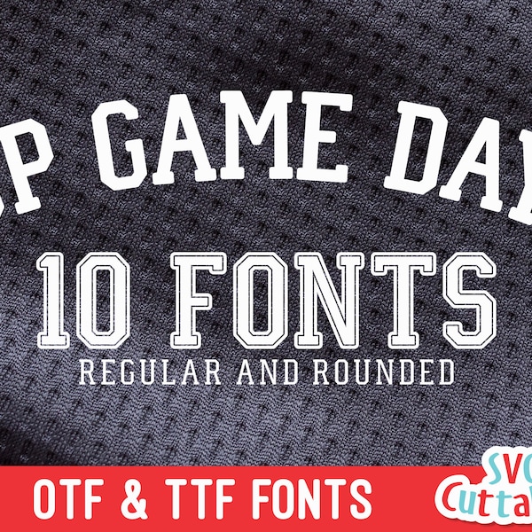 JP Game Day Font - Athletic Font - Sporty Font - otf - Open Type Font - Outlined Font - Collegiate Font - Silhouette - Cricut - Digital File