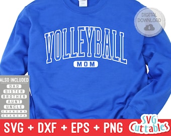 Volleyball Family svg - Volleyball Mom svg - Volleyball Cut File - svg - eps - dxf - png - Silhouette - Cricut - Digital Download