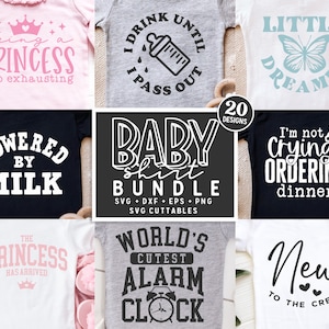 Paquet de chemises bébé 1 svg - Paquet bébé svg - Fichier coupé - svg - dxf - eps - png - Silhouette - Cricut
