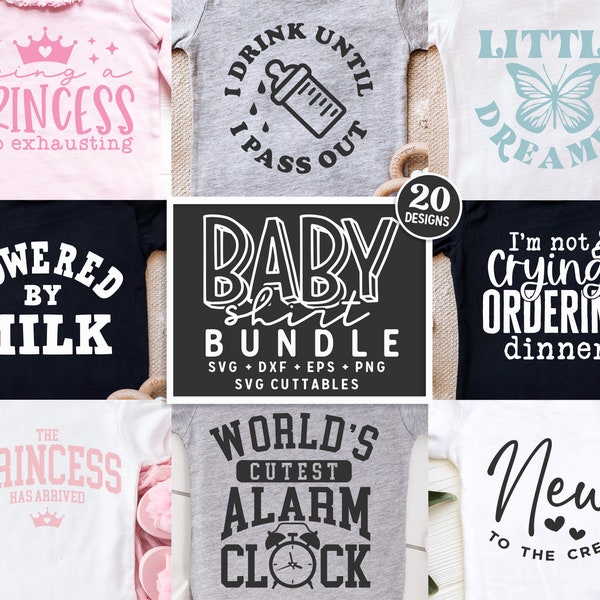 Baby Shirt Bundle 1 svg - Baby svg Bundle - Cut File - svg - dxf - eps - png - Silhouette - Cricut