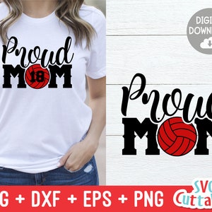 Proud Mom Volleyball svg - Volleyball Mom Cut File - svg - dxf - eps - Volleyball Files - Silhouette - Cricut - Digital Download