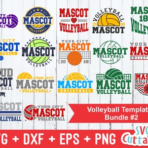 Volleyball svg Bundle, Volleyball Cut File, Template Bundle #2, svg, eps, dxf, Volleyball Mom, Silhouette, Cricut Cut File, Digital Download