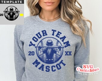 Softball svg - Softball Template - svg - eps - dxf - png - Silhouette -  Cricut Cut File - 0063 - Softball Team - Digital File