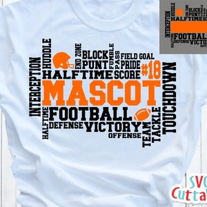Football svg - Football Word Art svg -Football Subway Art - dxf - eps - png - Modèle - Silhouette - Cricut Cut File - Fichier numérique
