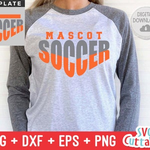 Plantilla de fútbol svg Archivo de corte - Fútbol svg - Equipo de fútbol - Plantilla de fútbol 0030 - svg - eps - dxf - png - Silueta - Cricut - Archivo digital