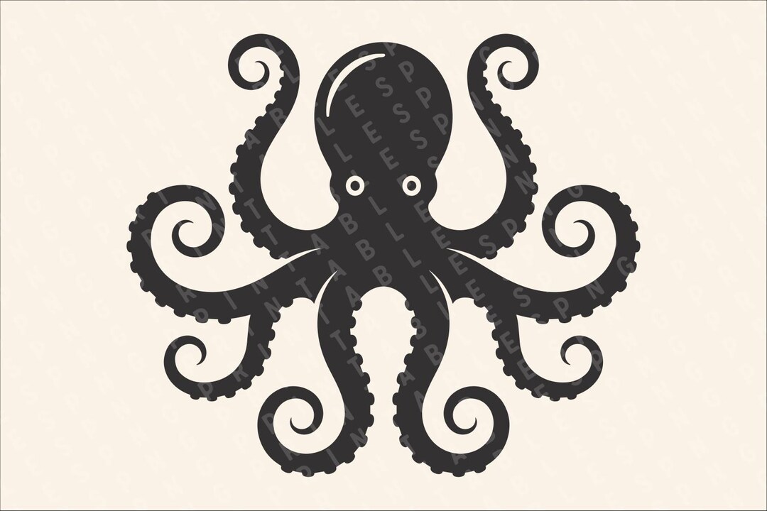 Octopus Svg Ocean Octopus Clipart Sea Life Design Png Dxf Eps Digital ...