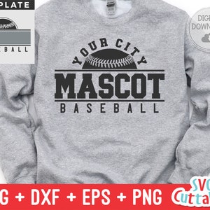 Baseball svg - Baseball Template 0053- svg - eps - dxf - png - Silhouette -  Cricut Cut File - Baseball Team - Digital File
